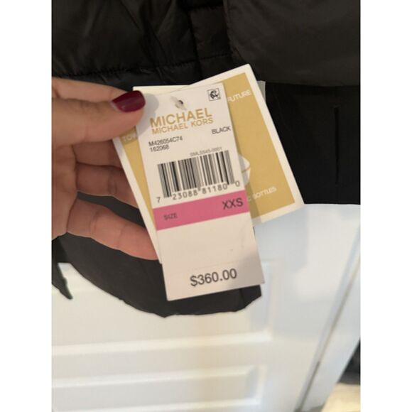 MICHAEL Michael Kors Women's Hooded Puffer Coat Black XXS - Picture 9 of 11